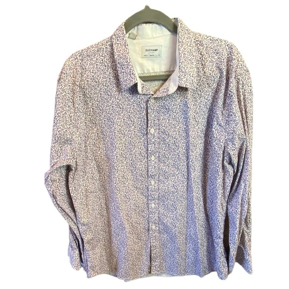 Duchamp Floral Print Long Sleeve Button-Up Shirt Size XXL - Picture 1 of 13